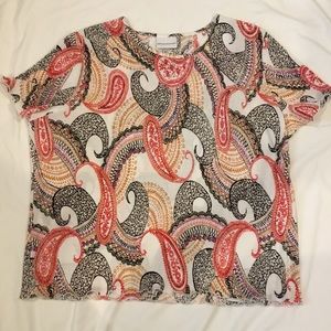 Alfred Dunner Multi Color Blouse Size 2X